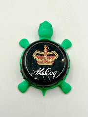 A Le Coq, Tartu (Estonia) - Bottle Cap Magnet Turtle Shell Shocked Art