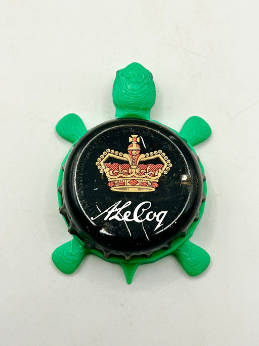 A Le Coq, Tartu (Estonia) - Bottle Cap Magnet Turtle Shell Shocked Art