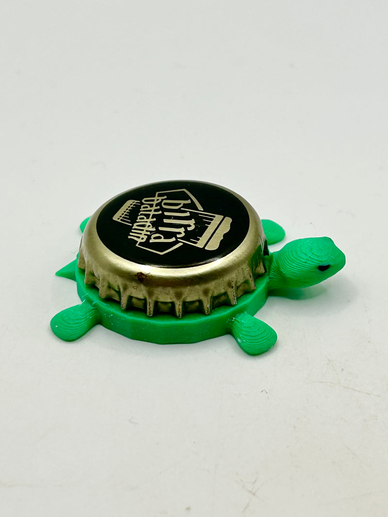 Birra Baladin (Italy) - Bottle Cap Magnet Turtle Shell Shocked Art