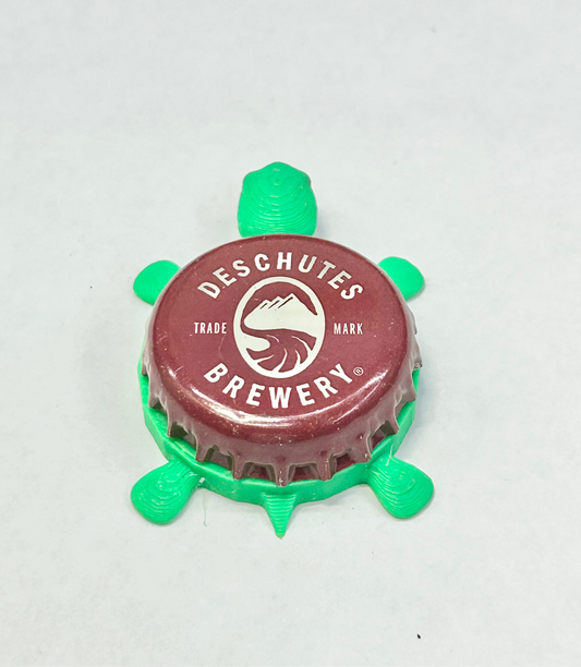 Deschutes Brewery (Maroon) - Bottle Cap Magnet Turtle