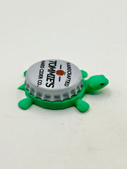 Tommie’s Hard Cider - Bottle Cap Magnet Turtle Shell Shocked Art