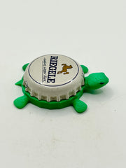 Riegele Beer - Bottle Cap Magnet Turtle (Copy) Shell Shocked Art