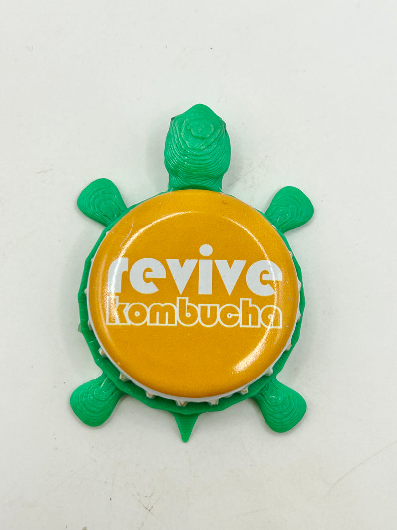 BDK Brew Dr. Kombucha - Bottle Cap Magnet Turtle Shell Shocked Art