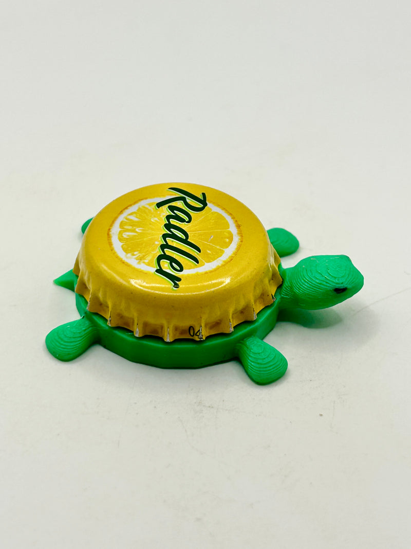 Warka Radler (Poland) - Bottle Cap Magnet Turtle Shell Shocked Art