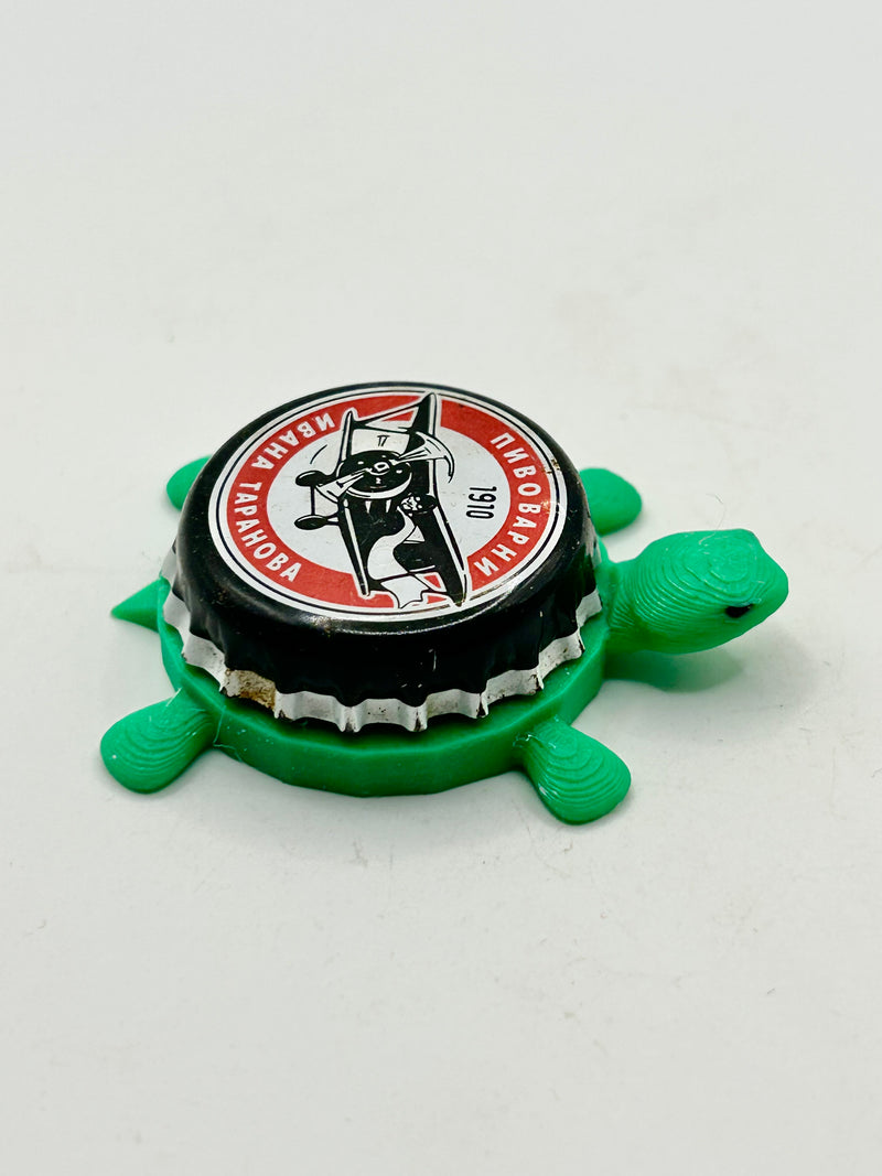 Ivan Taranov Brewery (Russia) - Bottle Cap Magnet Turtle Shell Shocked Art