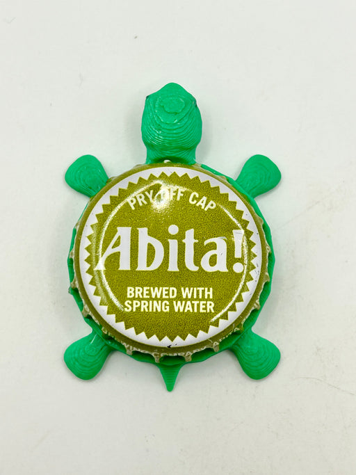 Abita Beer (Olive Cap) - Bottle Cap Magnet Turtle Shell Shocked Art
