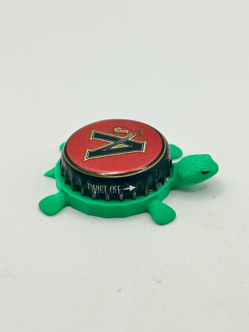 Johnny Appleseed Hard Cider - Bottle Cap Magnet Turtle Shell Shocked Art