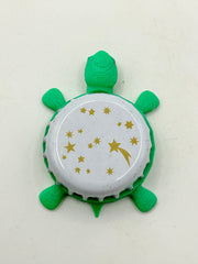 Heidelberger Weihnachtsbier (Stars) - Bottle Cap Magnet Turtle (Copy) Shell Shocked Art
