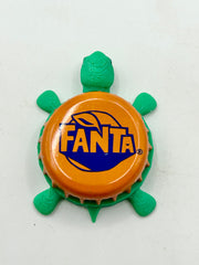 Fanta Orange Soda (Dark Orange) - Bottle Cap Magnet Turtle Shell Shocked Art