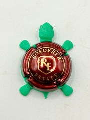 Roederer Estate Champagne - Bottle Cap Magnet Turtle Shell Shocked Art