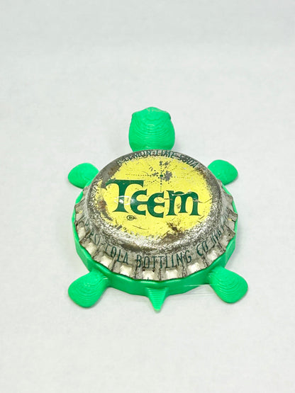 Teem (Vintage) - Bottle Cap Magnet Turtle Shell Shocked Art