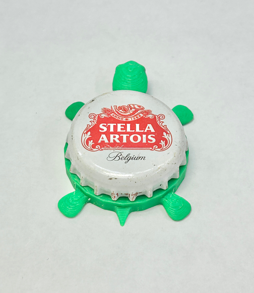 Stella Artois (Red) - Bottle Cap Magnet Turtle Shell Shocked Art
