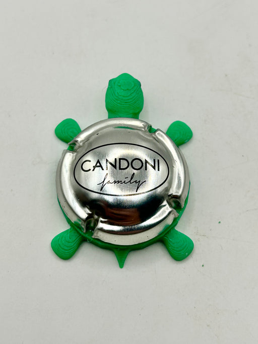 Candoni Family - Bottle Cap Magnet Turtle Shell Shocked Art