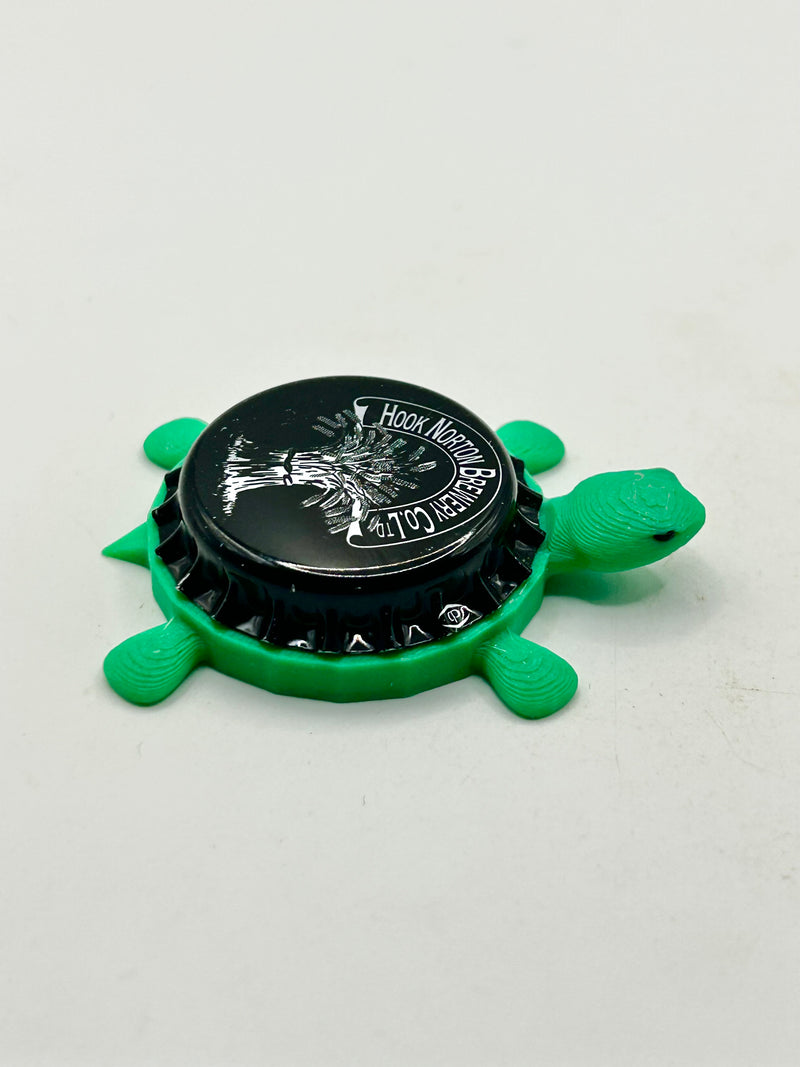 Hook Norton Brewing - Bottle Cap Magnet Turtle Shell Shocked Art