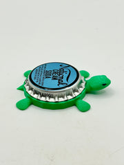 National Cream Soda - Bottle Cap Magnet Turtle Shell Shocked Art