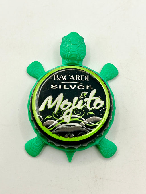 Bacardi Mojito - Bottle Cap Magnet Turtle Shell Shocked Art