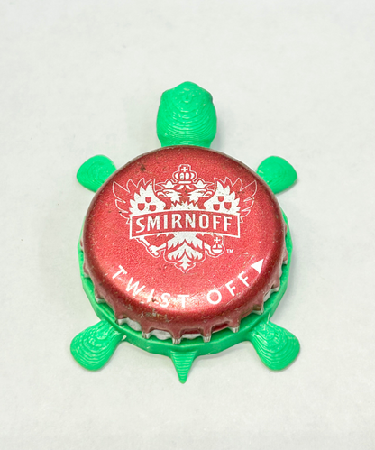 Smirnoff (Red) - Bottle Cap Magnet Turtle Shell Shocked Art