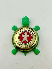 Barren Brau Beer - Bottle Cap Magnet Turtle Shell Shocked Art