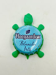 Hoegaarden Blanche Wit - Bottle Cap Magnet Turtle Shell Shocked Art
