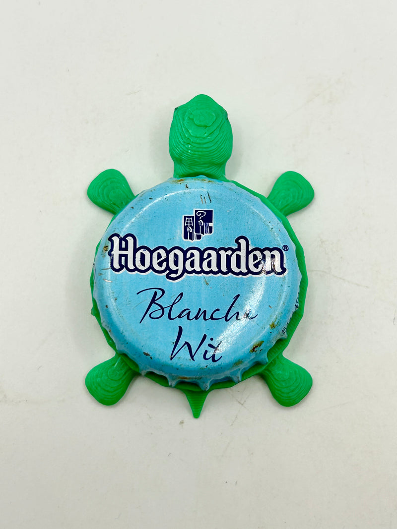 Hoegaarden Blanche Wit - Bottle Cap Magnet Turtle Shell Shocked Art
