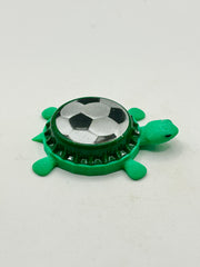 Soccer Ball (Futbol) - Bottle Cap Magnet Turtle Shell Shocked Art