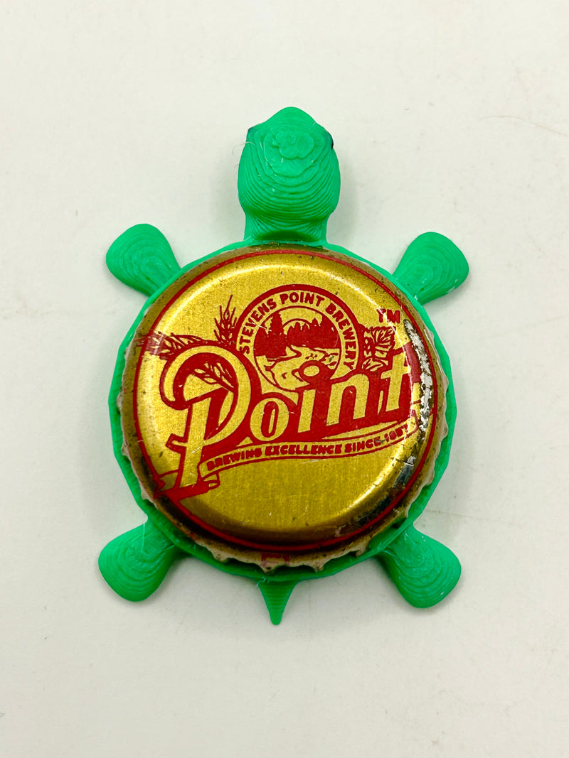 Stevens Point Brewery (Red) - Bottle Cap Magnet Turtle (Copy) Shell Shocked Art