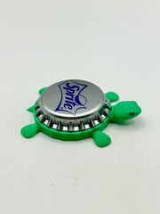 Sprite (Silver & Blue) - Bottle Cap Magnet Turtle Shell Shocked Art