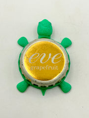 Eve Grapefruit (Russian Beer) - Bottle Cap Magnet Turtle Shell Shocked Art