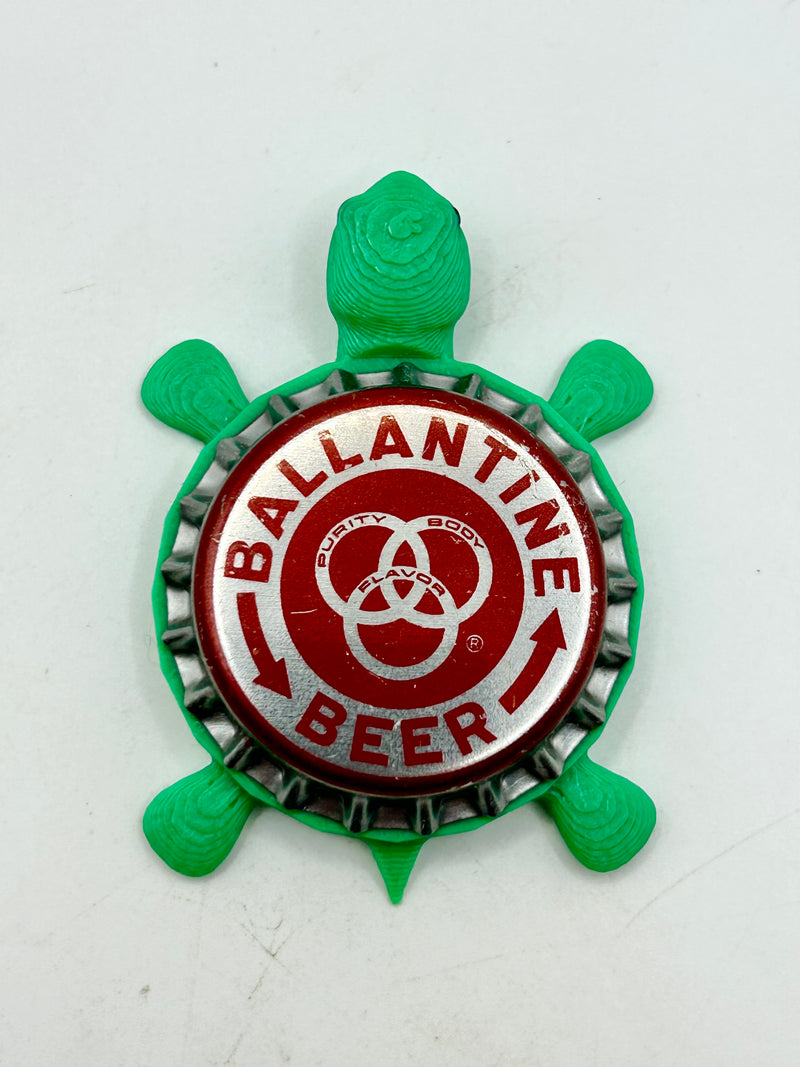 Ballantine Ale (Red & Silver) - Bottle Cap Magnet Turtle Shell Shocked Art