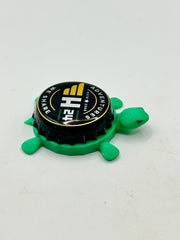 Hangar 24 Brewing (Black) - Bottle Cap Magnet Turtle Shell Shocked Art