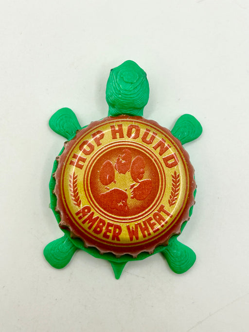 Hop Hound Amber Wheat - Bottle Cap Magnet Turtle Shell Shocked Art