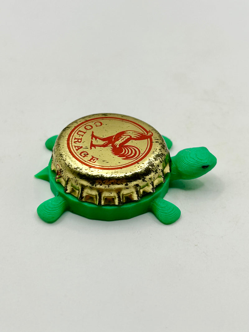 Courage, Rooster - Wells & Young’s Brewing (United Kingdom) - Bottle Cap Magnet Turtle (Copy) Shell Shocked Art