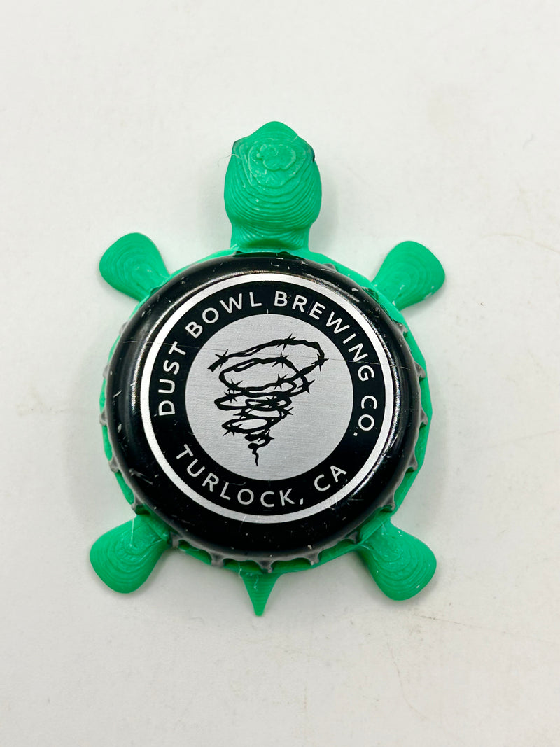 Dust Bowl Brewing (Black, Vintage) - Bottle Cap Magnet Turtle Shell Shocked Art