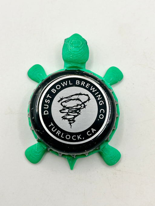 Dust Bowl Brewing (Black, Vintage) - Bottle Cap Magnet Turtle Shell Shocked Art