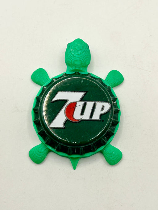 7 Up (Chrome, International Variation) - Bottle Cap Magnet Turtle (Copy) Shell Shocked Art
