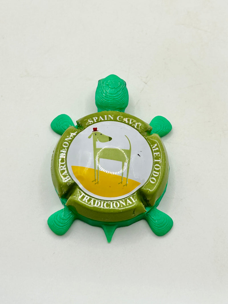 Black Cat Cava - Bottle Cap Magnet Turtle (Copy) Shell Shocked Art