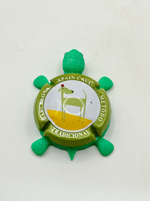 Black Cat Cava - Bottle Cap Magnet Turtle (Copy) Shell Shocked Art