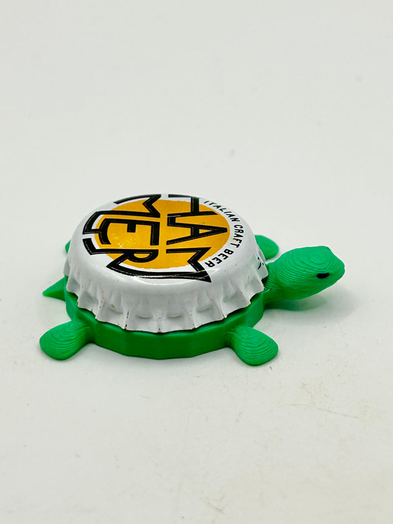 Hammer Italian Craft Beer - Bottle Cap Magnet Turtle Shell Shocked Art