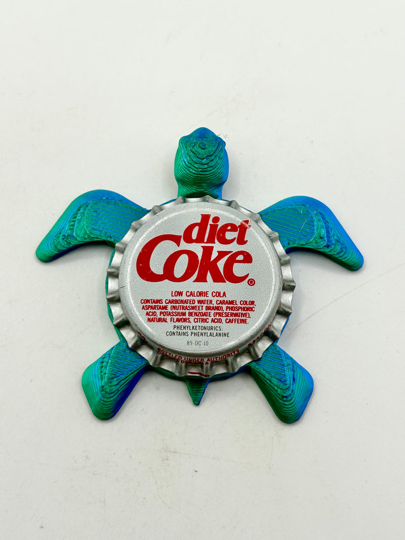 Diet Coke - Sea Turtle Bottle Cap Magnet Shell Shocked Art