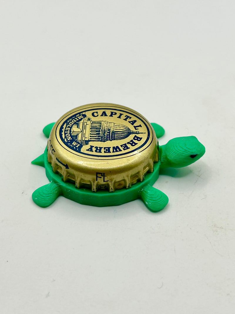 Capital Brewing (Middletown, WI) - Bottle Cap Magnet Turtle Shell Shocked Art