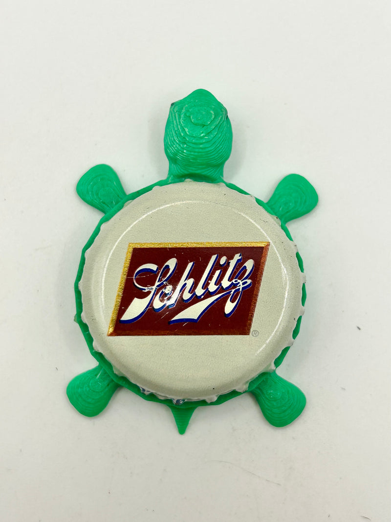 Schlitz Beer - Bottle Cap Magnet Turtle Shell Shocked Art