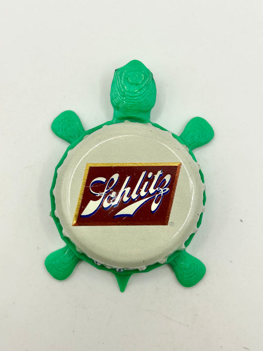 Schlitz Beer - Bottle Cap Magnet Turtle Shell Shocked Art