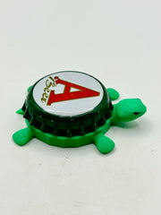 Alfa Beer, Athenian Brewery - Bottle Cap Magnet Turtle Shell Shocked Art