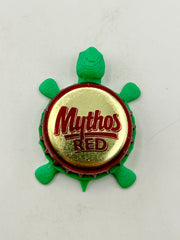 Mythos Red Beer - Bottle Cap Magnet Turtle (Copy) Shell Shocked Art