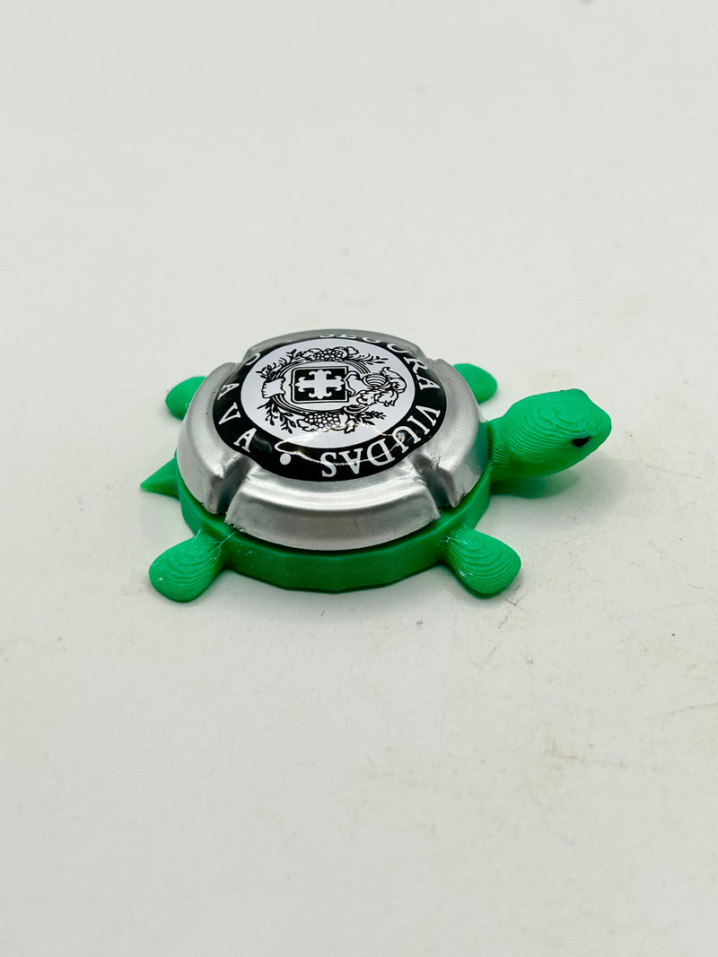 Segura Viudas Cava - Bottle Cap Magnet Turtle (Copy) Shell Shocked Art