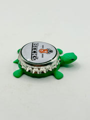 Beck’s Beer (White with Small Key) - Bottle Cap Magnet Turtle Shell Shocked Art
