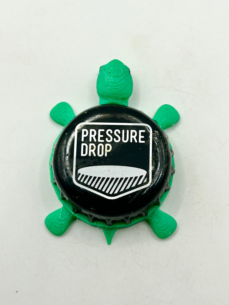 Pressure Drop Brewing - Bottle Cap Magnet Turtle Shell Shocked Art