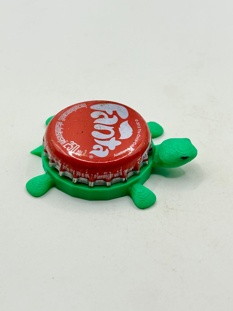 Fanta Soda (Thailand, Red) - Bottle Cap Magnet Turtle Shell Shocked Art