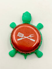 Staropramen Pivovary - Bottle Cap Magnet Turtle Shell Shocked Art