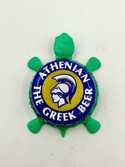 Athenian, The Greek Beer - Bottle Cap Magnet Turtle Shell Shocked Art